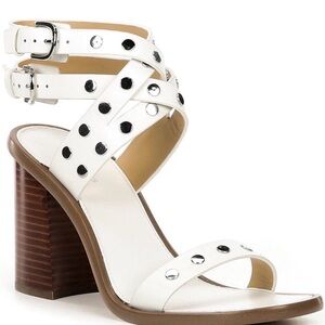 Michael Kors White Studded Leather Heels